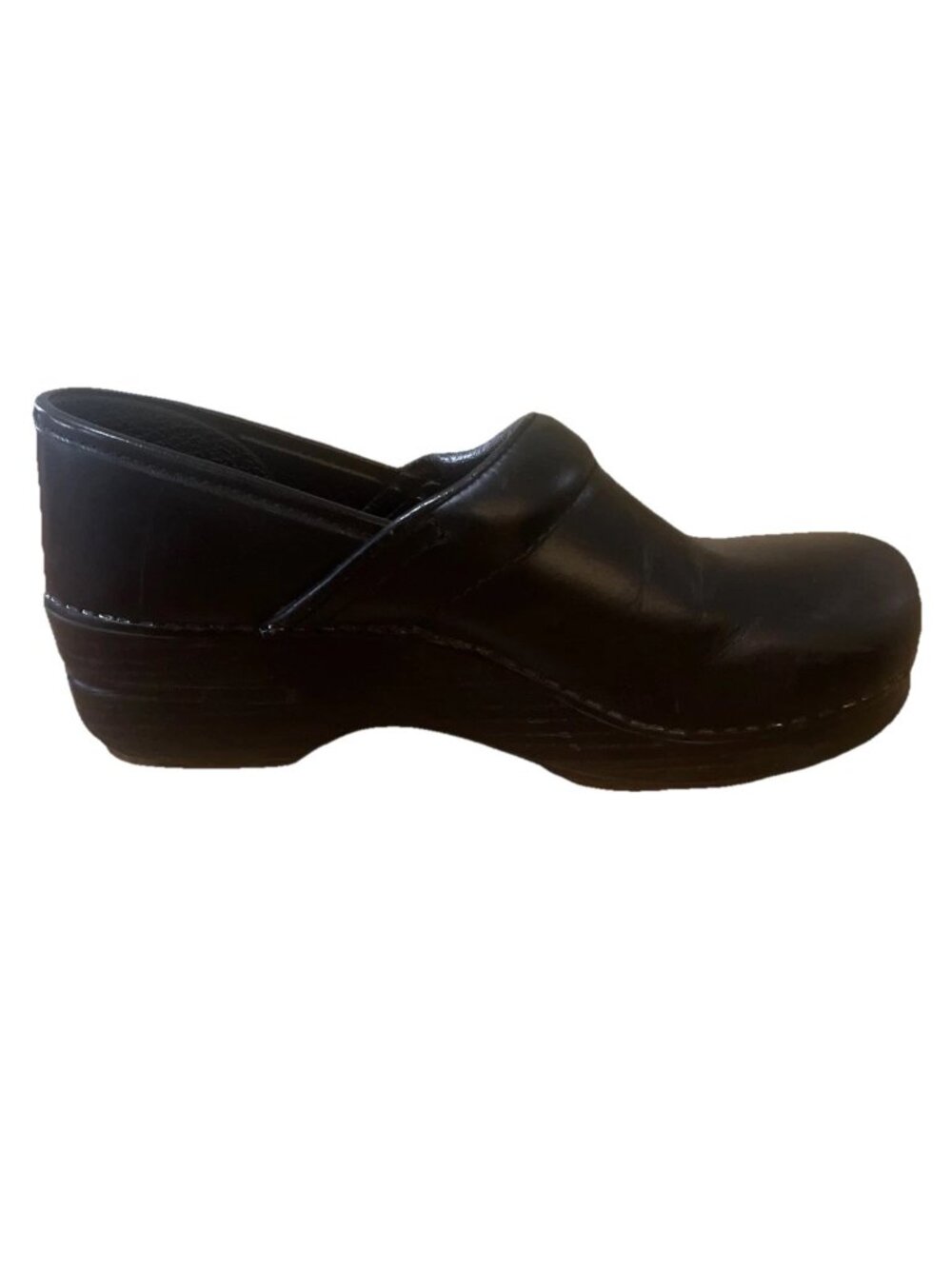 Dansko Matte Black Leather Shoes Slip On Clogs Women’s Size 39 Medical Nursing